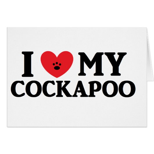 I ♥ My Cockapoo Cards (Front Horizontal)