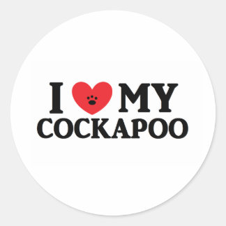 I ♥ My Cockapoo Classic Round Sticker