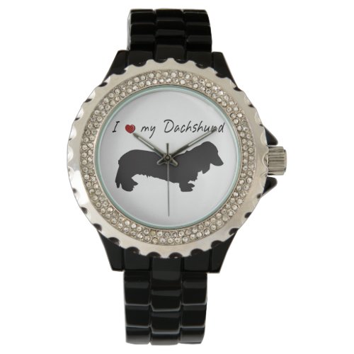 I  my  Dachshund words  lovely graphic Watch