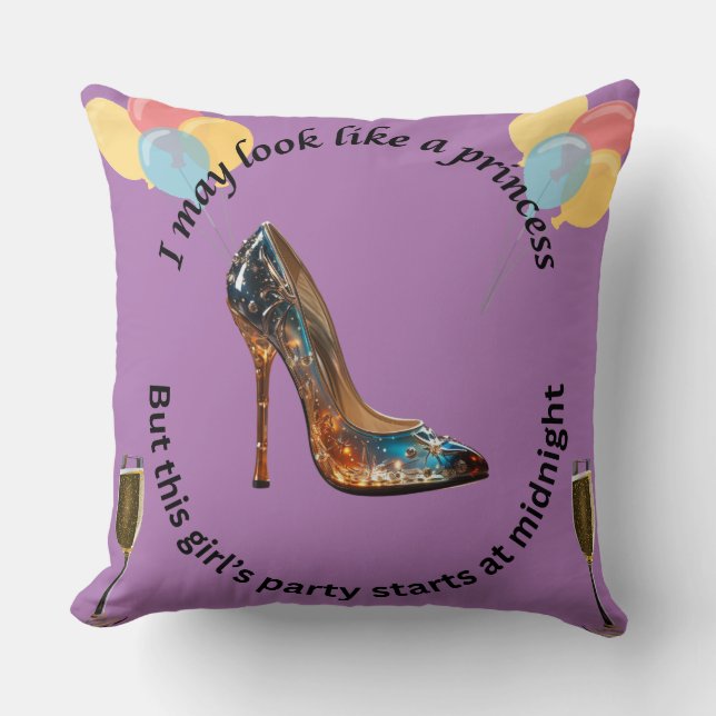 I my look like a princess.. throw pillow (Front)