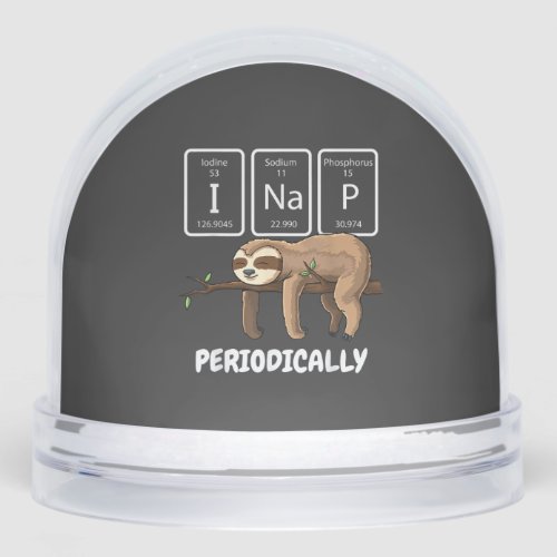 I Nap Periodically Science Sloth Periodic Table El Snow Globe