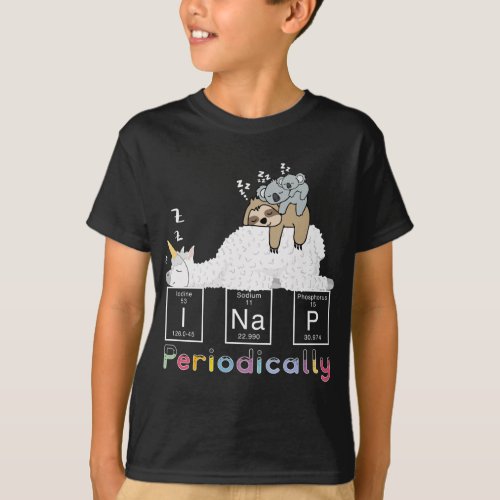 I Nap Periodically Science SlothUnicorn llama Koa T_Shirt