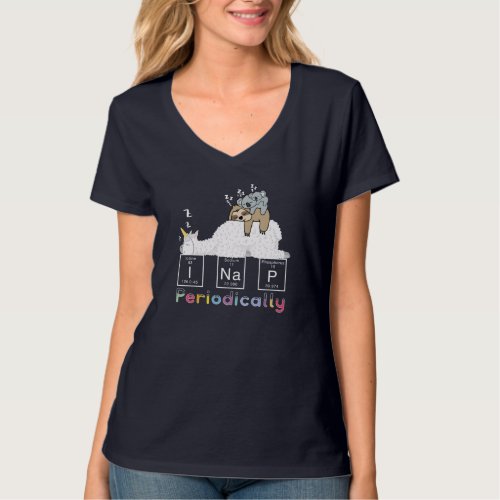 I Nap Periodically Science SlothUnicorn llama Koa T_Shirt