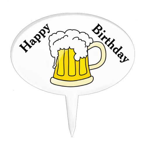 I Need A Beer Birthday Cake Topper