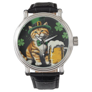 I Need A Beer Right Meow Cat St. Patrick's Day Watch