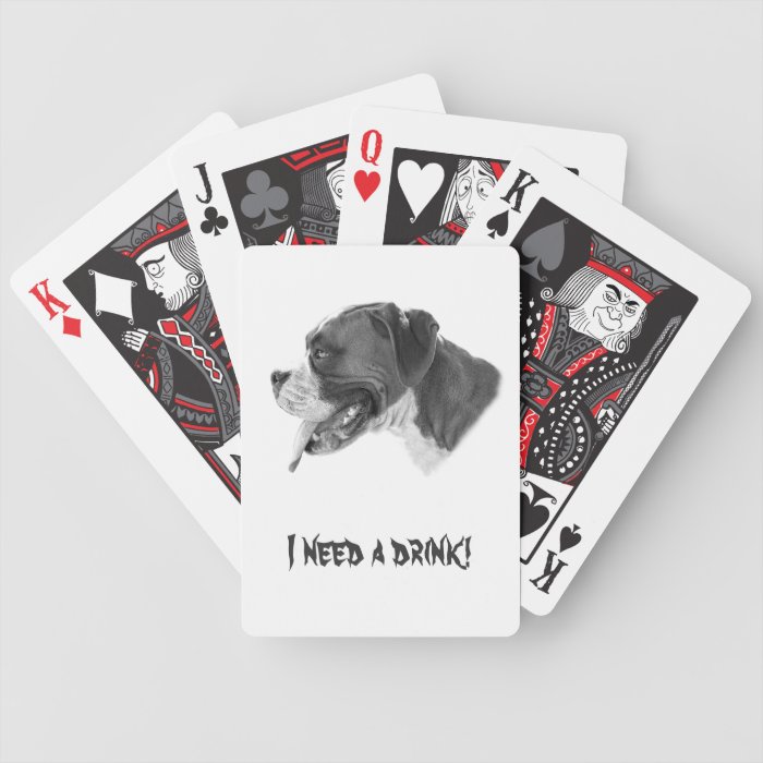 I Need a Drink Funny Poker Night Playing Cards