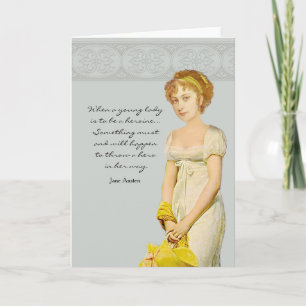 I Need a Hero!  Jane Austen Note Card