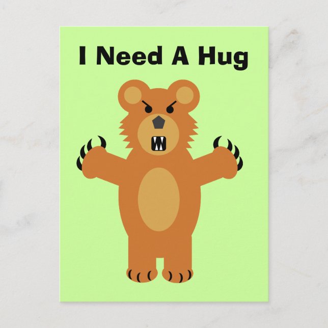 I Need A Hug Postcard (Front)