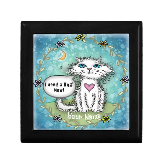 I Need A Hug Scraggles Cat  Gift Box (Front)