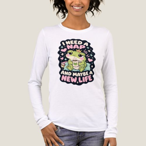 I need a nap and maybe a new life frog humor Tri-Blend shirt