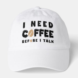 I Need Coffee Before I Talk Funny Coffee Lover Gif Hat