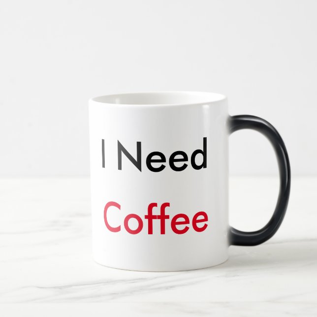 "I Need Coffee" Coffee Mug (Right)