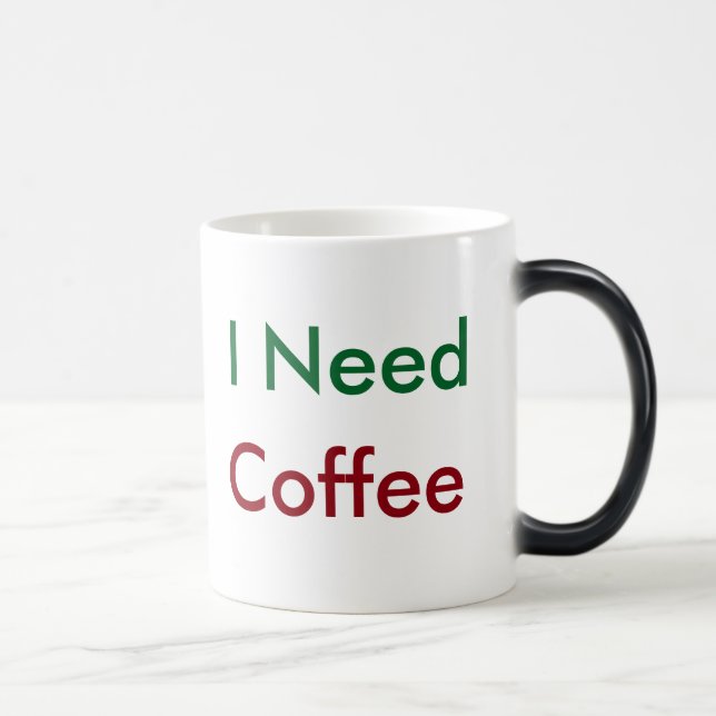 "I Need Coffee" Coffee Mug (Right)