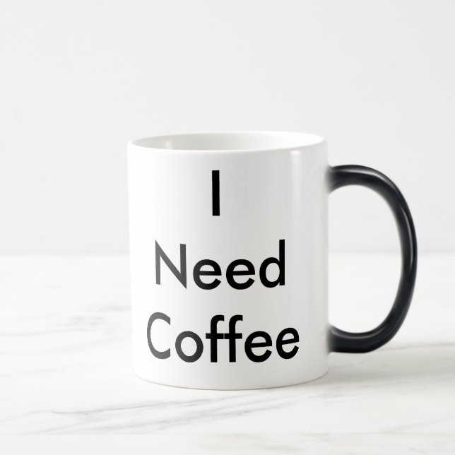 "I Need Coffee" Coffee Mug (Right)