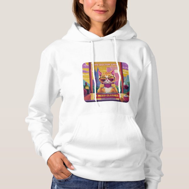 I Need Glasses Hoodie (Front)