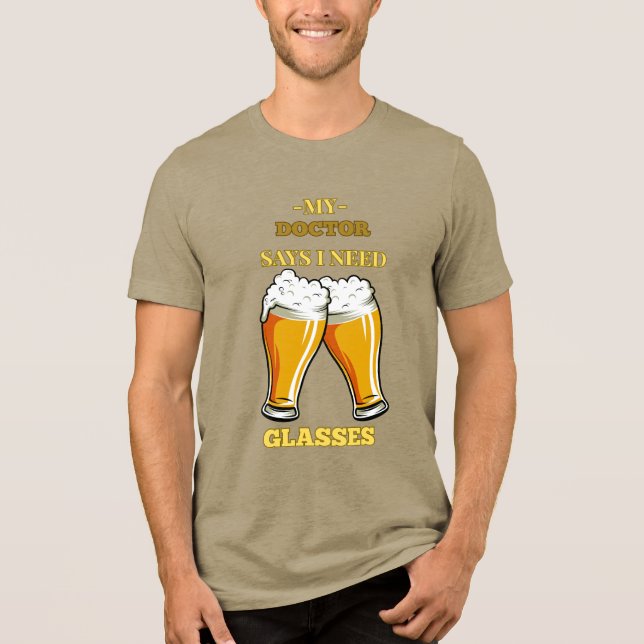 I need glasses Tri-Blend shirt (Front)