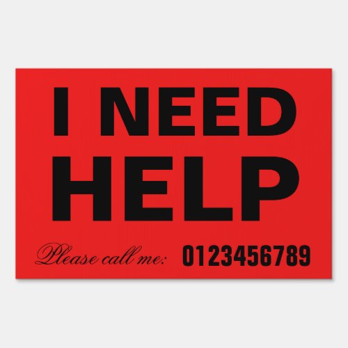 I need help SOS message neighborhood assistance Sign
