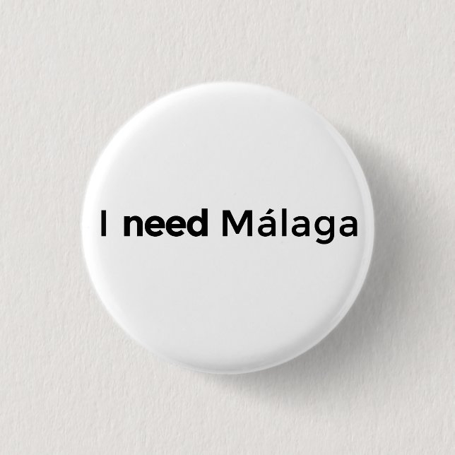 I need Malaga - Plate Pinback Button (Front)