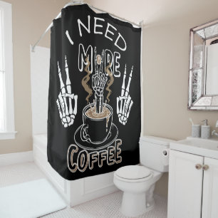 I need more coffee gifts for halloween shower curtain