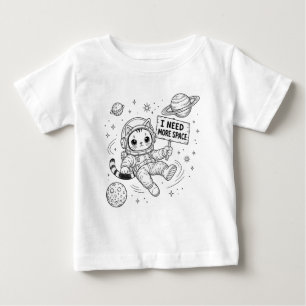 I Need More Space Funny Cat Astronaut Baby T-Shirt