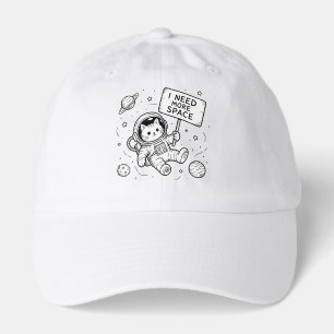 I Need More Space Funny Cat Astronaut Hat