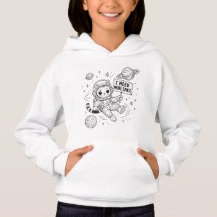 I Need More Space Funny Cat Astronaut Hoodie