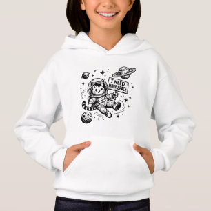 I Need More Space Funny Cat Astronaut Hoodie