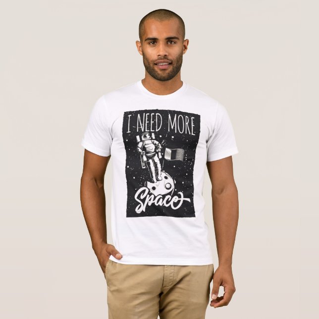 I Need More Space – Retro Astronaut Tee (Front Full)