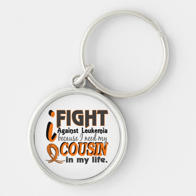 I Need My Cousin Leukemia Keychain (Front)