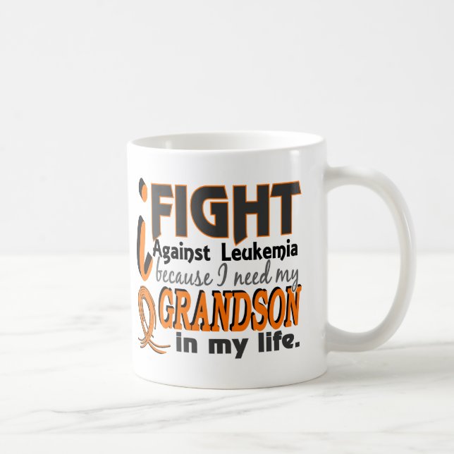 I Need My Grandson Leukemia Coffee Mug (Right)