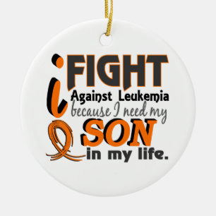 I Need My Son Leukemia Ceramic Ornament