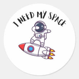I Need My Space Astronaut Sticker