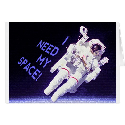 I Need My Space Cards (Front Horizontal)