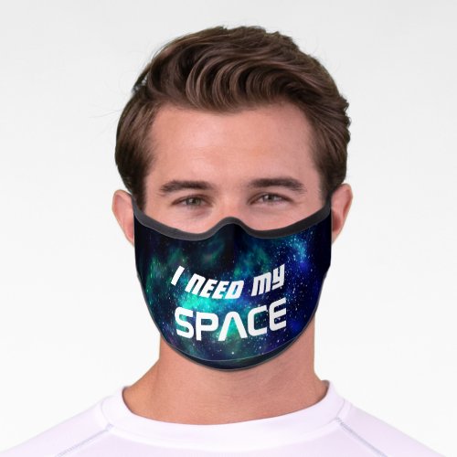I Need My Space Galaxy Background GraphicLoveShop Premium Face Mask
