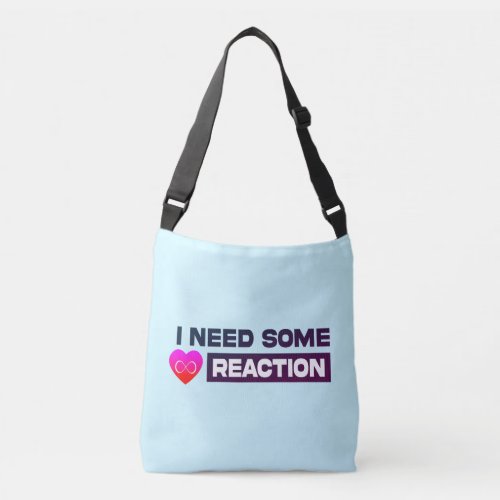 I need some love reaction in a Light Blue Edition Crossbody Bag