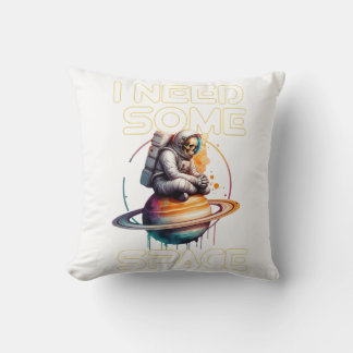 i need some space for space lovers throw pillow