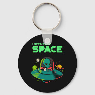 I Need Some Space Mental Health Awareness Ufo Alie Keychain