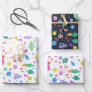 I Need Some Space UFO Rocket Planet Pattern Cute Wrapping Paper Sheets