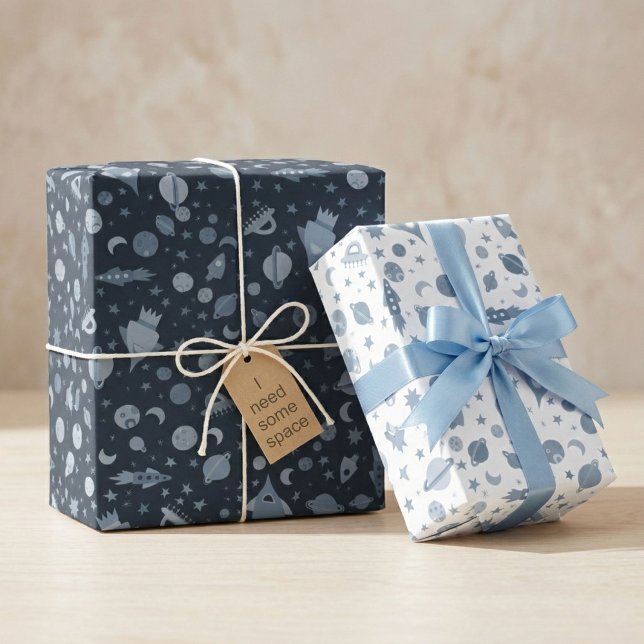 I Need Some Space UFO Rocket Planet Pattern Cute Wrapping Paper Sheets (I Need Some Space UFO Rocket Planet Pattern Cute Wrapping Paper Sheets
)