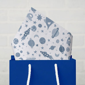 I Need Some Space UFO Rocket Planet Pattern Gift Tissue Paper
