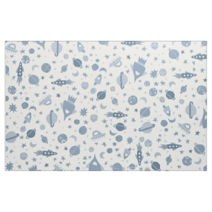 I Need Some Space Universe UFO Pattern Fabric