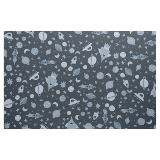 I Need Some Space Universe UFO Pattern Fabric