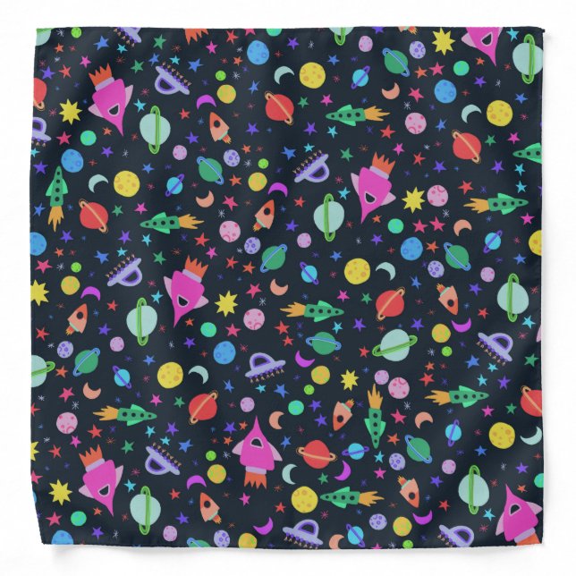 I need some Space Universe UFO PLanets Pattern Bandana (Front)