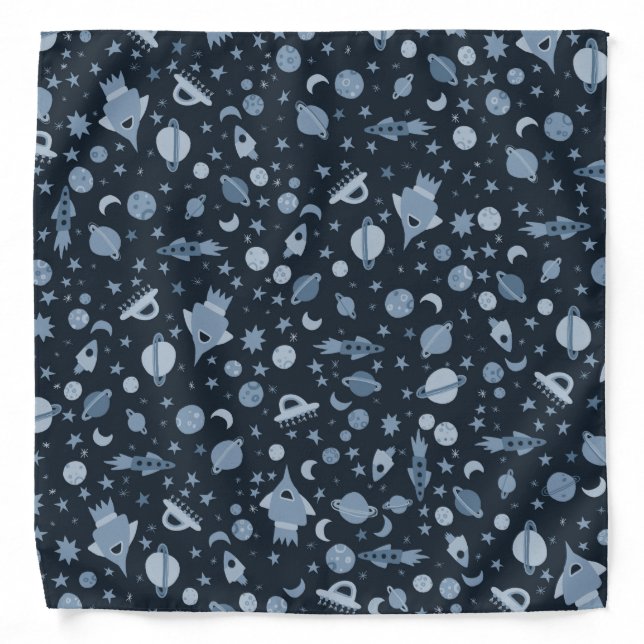 I need some Space Universe UFO PLanets Pattern Bandana (Front)