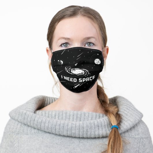 I need Space Adult Cloth Face Mask (Worn)