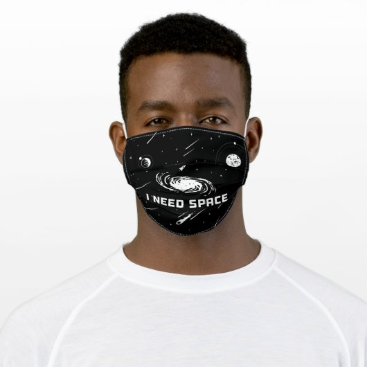 I need Space Adult Cloth Face Mask (Worn)