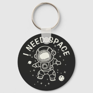 "I Need Space" - Astronaut Alone Time Keychain
