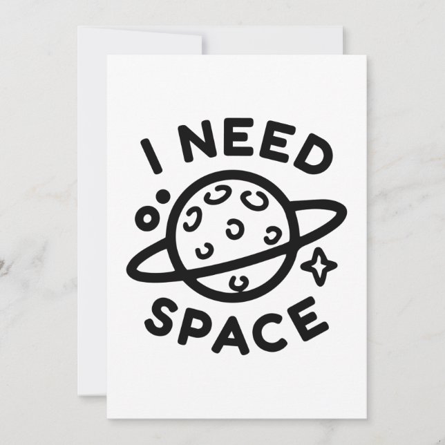 I Need Space Thank You Card (Front)