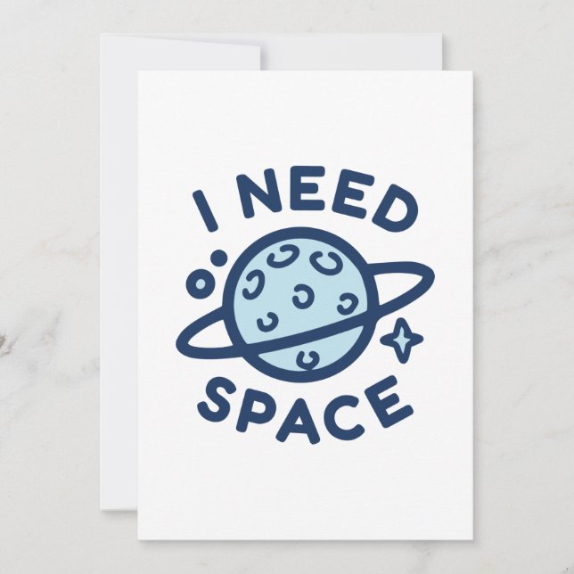 I Need Space Thank You Card (Front)