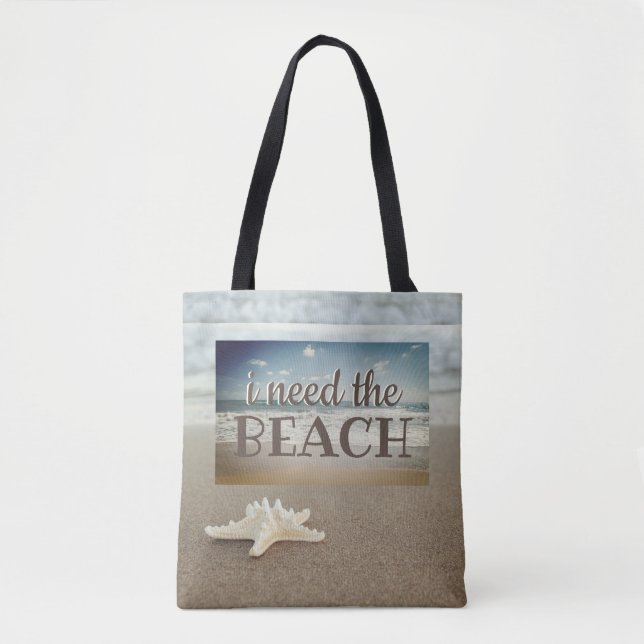 I Need the Beach Tote- Tote Bag (Front)